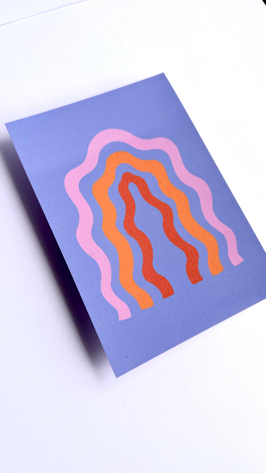 Wavy Rainbow Art Print | Full Spectrum Collection | A6 Print