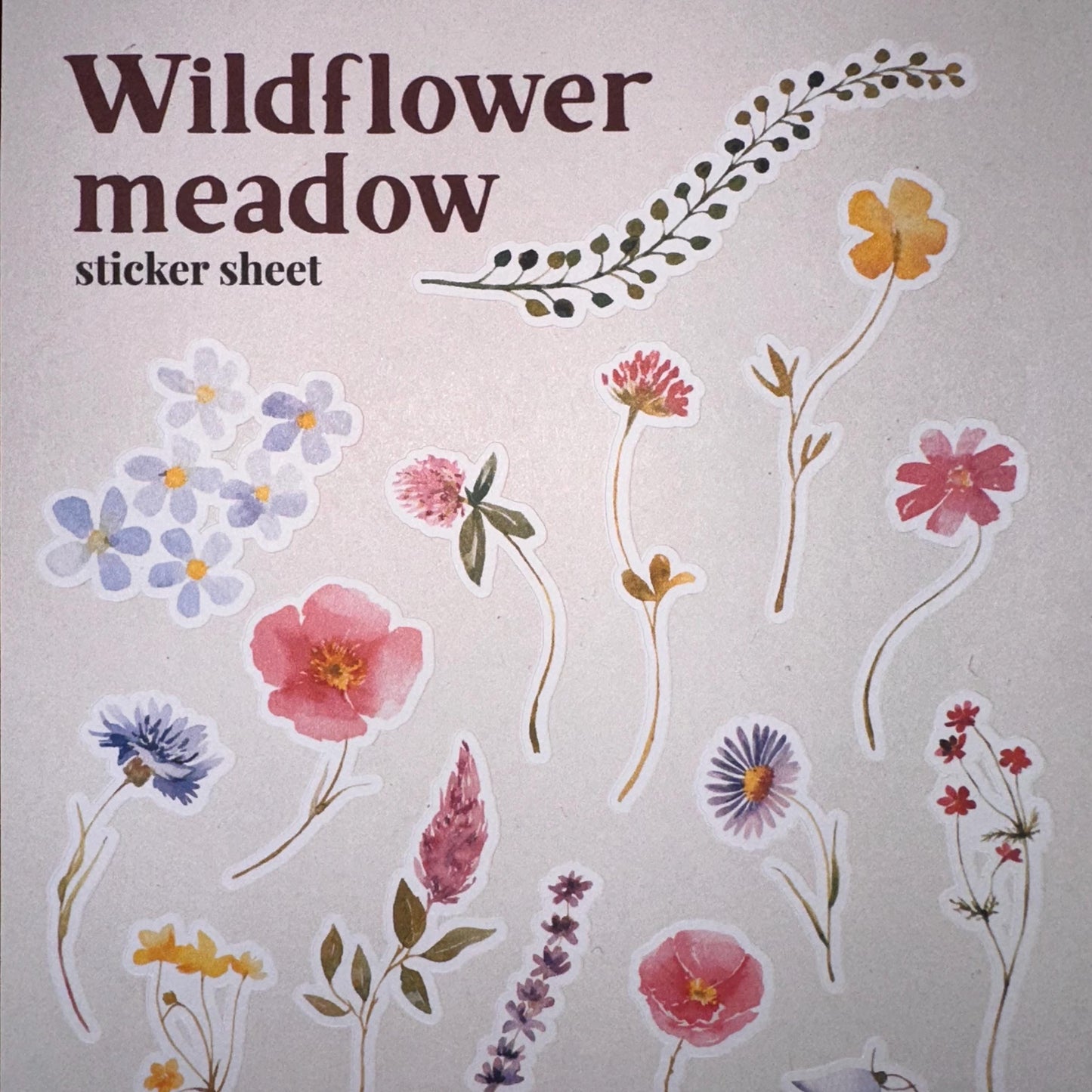 Cottage Garden Sticker Bundle – 3 Watercolour Sticker Sheets | 55 Stickers, Matte Kiss Cut