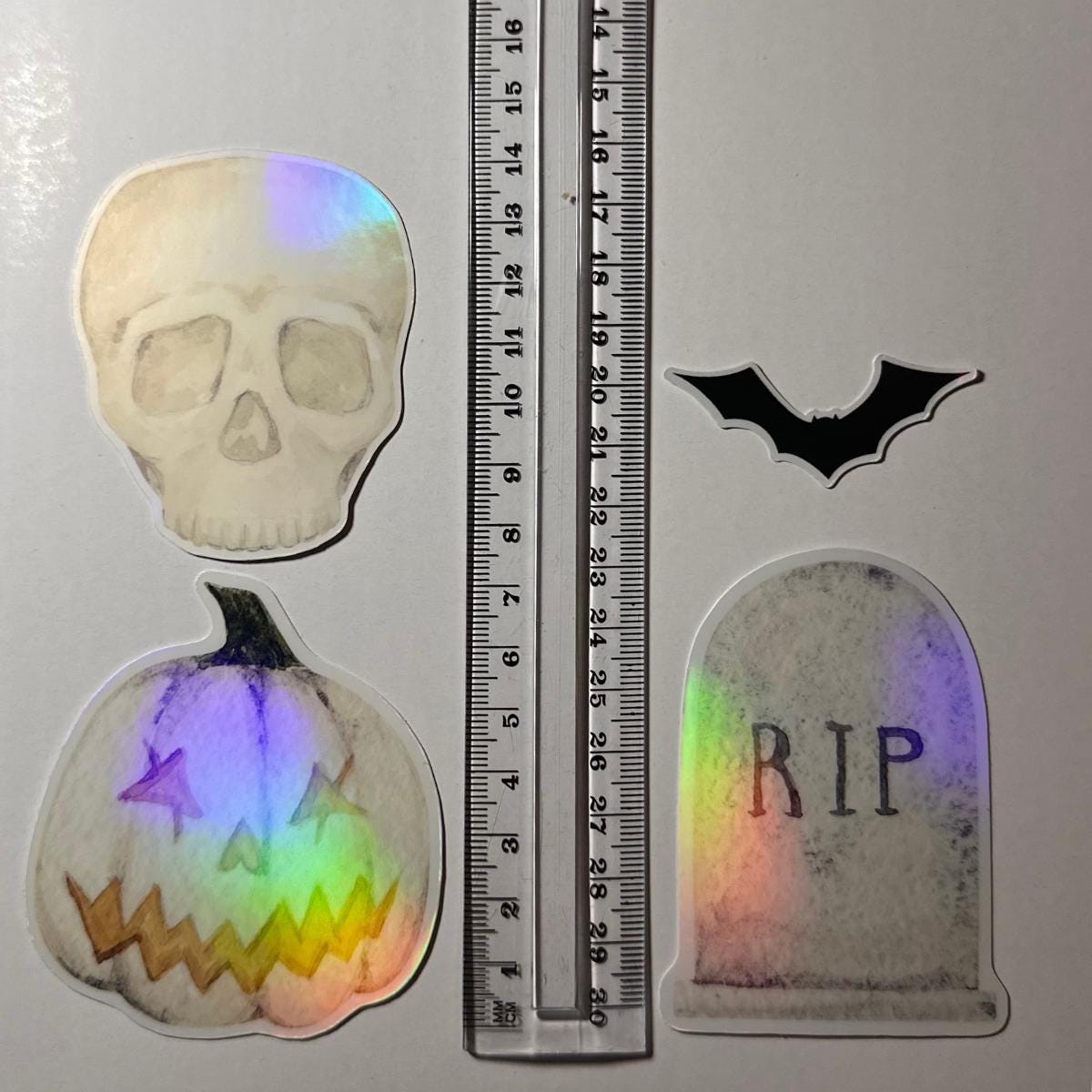 Halloween Holographic Sticker Bundle – All 3 Packs | 12 Sparkly Vinyl Die Cut Stickers