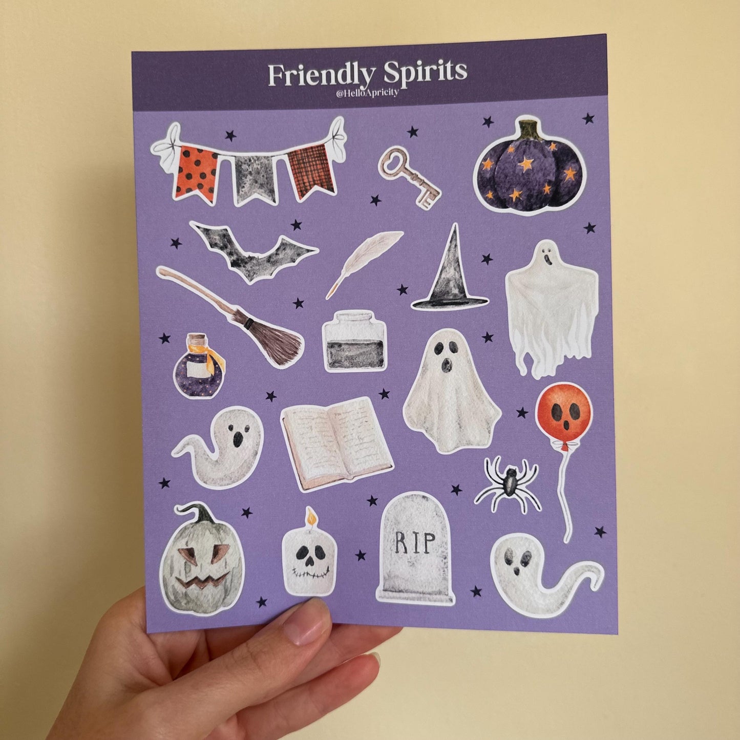 Halloween Sticker Bundle – All 5 Sheets | 92 Spooky Stickers | Secret Spellbook