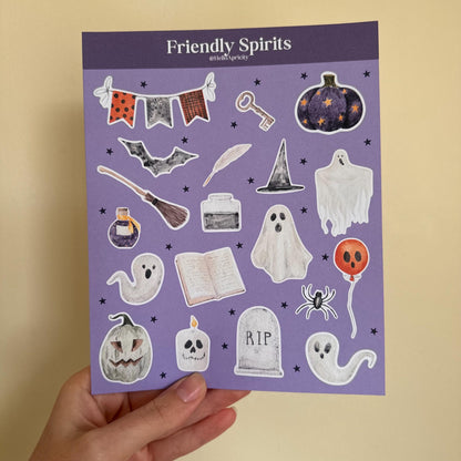 Halloween Sticker Bundle – All 5 Sheets | 92 Spooky Stickers | Secret Spellbook