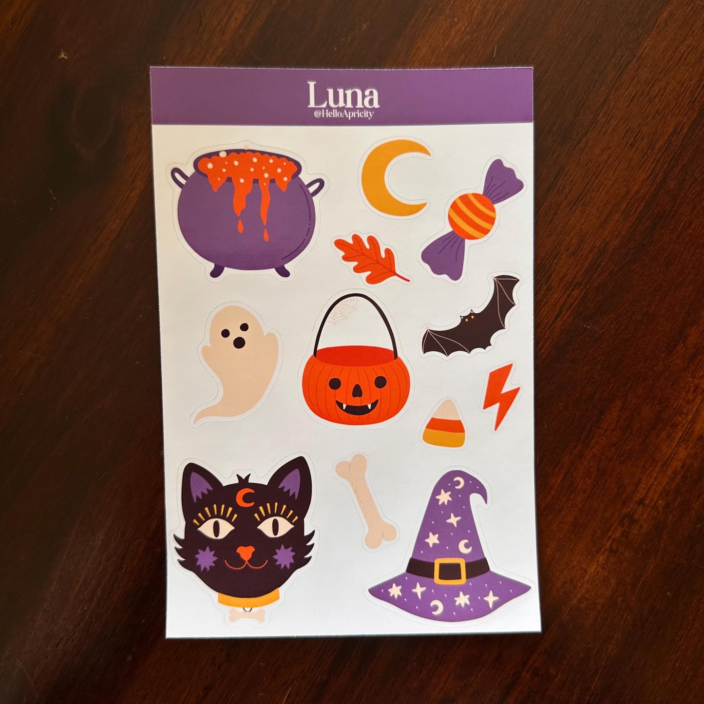 Familiar Faces Halloween Sticker Bundle – Jinx, Luna & Salem | 38 Black Cat Halloween Stickers
