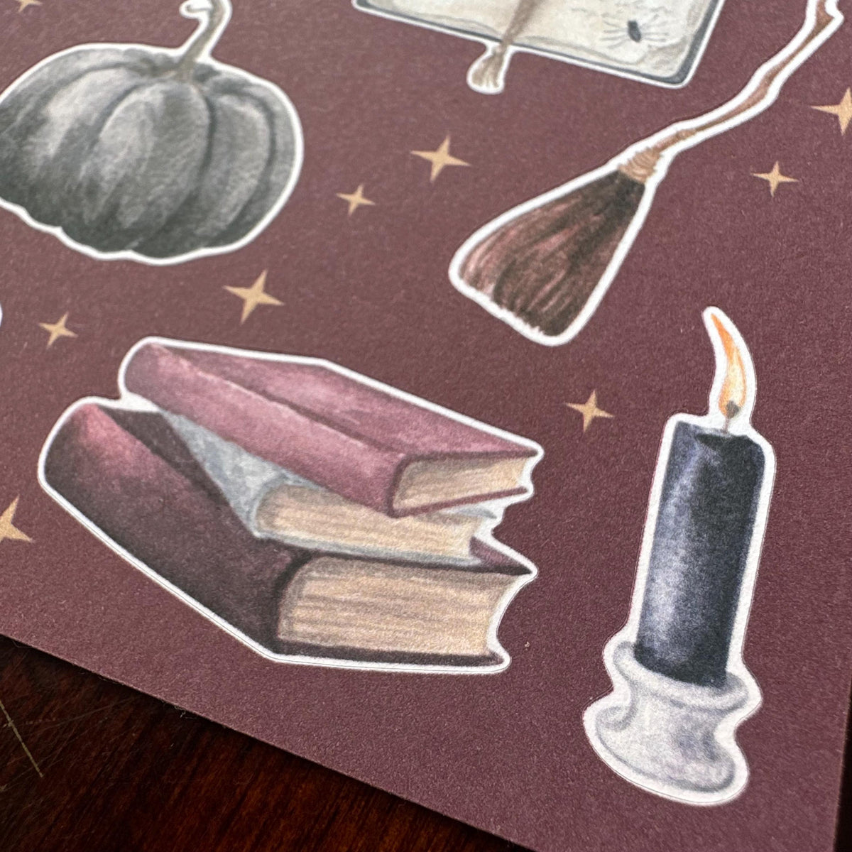 Witching Hour Halloween Sticker Sheet – 21 Witch & Skull Stickers | Matte Kiss Cut | Secret Spellbook
