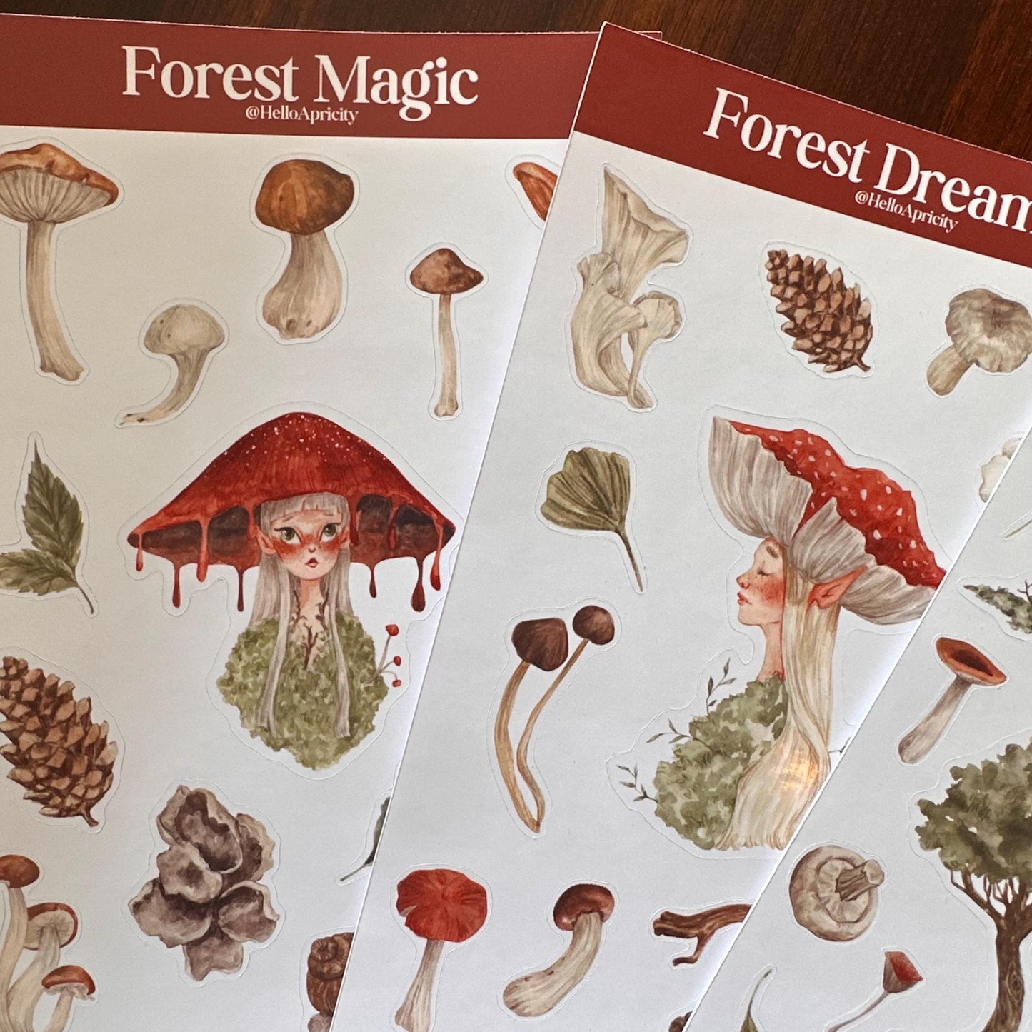 Forest Fairy Sticker Bundle – All 3 Sticker Sheets | 45 Stickers | Glossy Kiss Cut