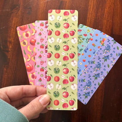 Fruit Bookmark Set of 8 – Watercolour Kitchen Garden Bookmarks | Cottagecore Reading Gift