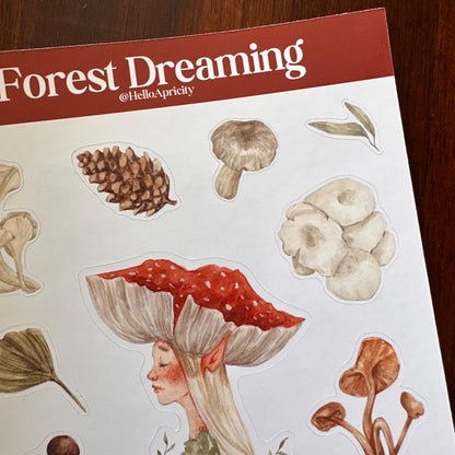 Forest Dreaming Sticker Sheet – 15 Stickers | Glossy Kiss Cut | Forest Fairy