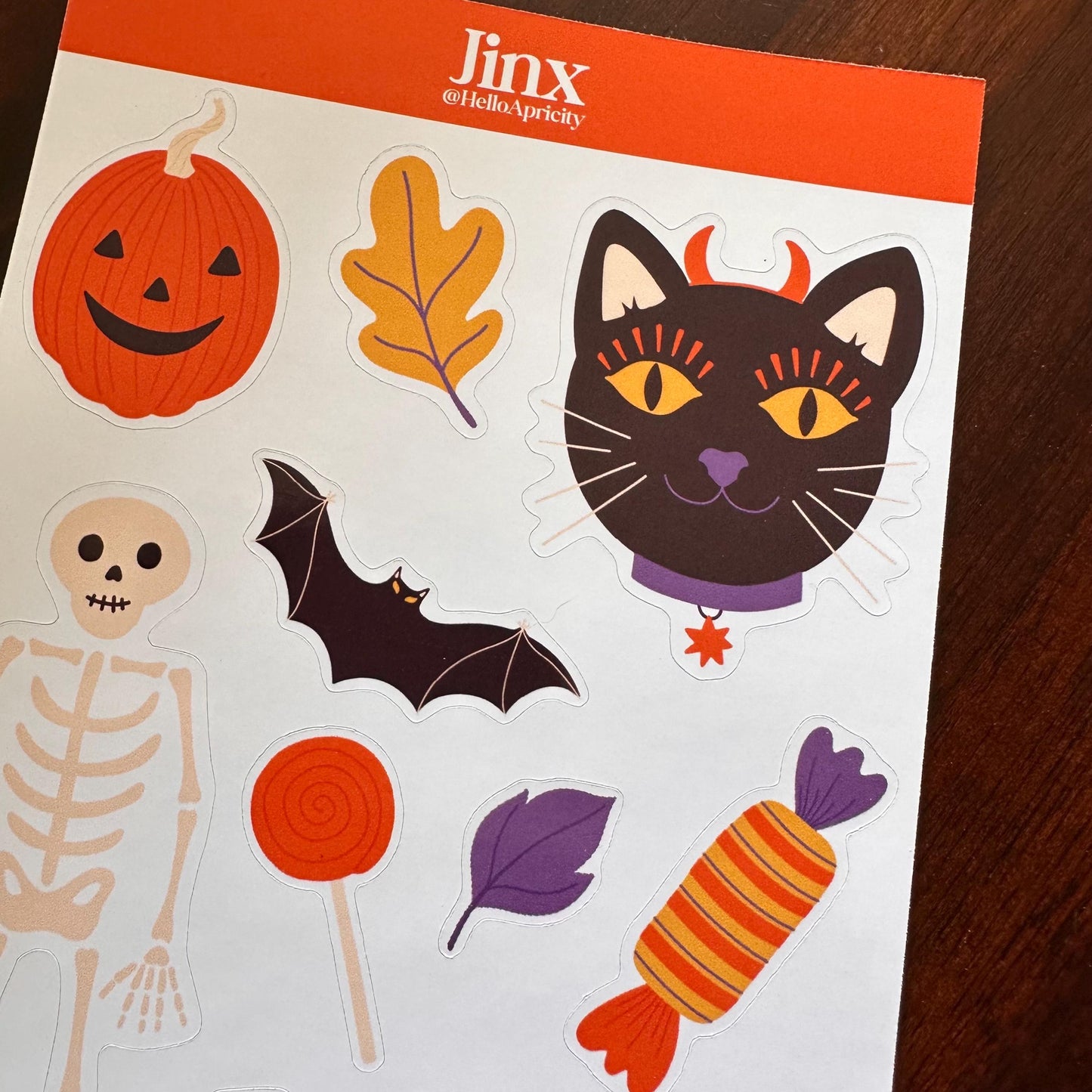 Familiar Faces Halloween Sticker Bundle – Jinx, Luna & Salem | 38 Black Cat Halloween Stickers
