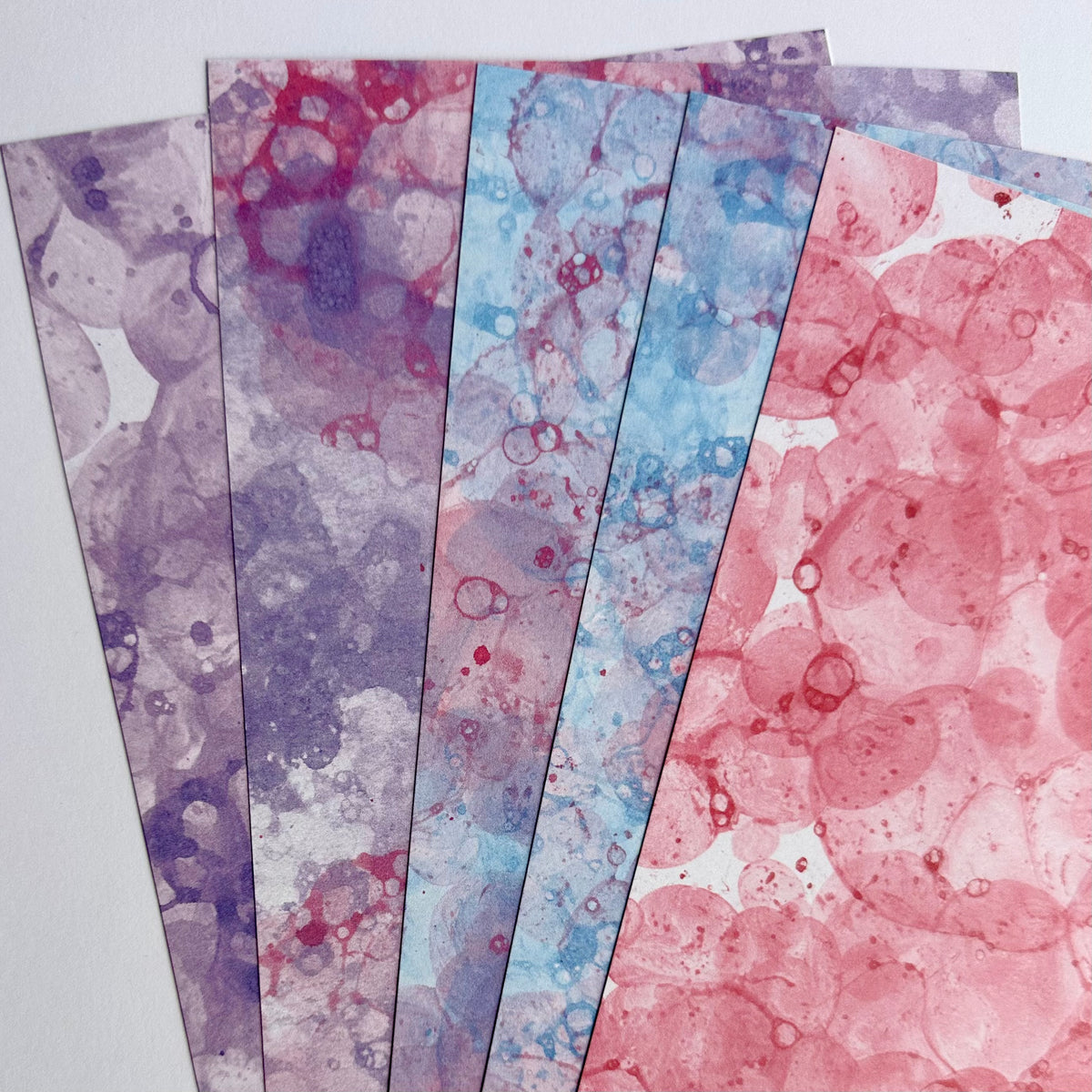 Bubble Watercolour Journal Paper Pack | 5 Scrapbook Papers for Journals & Planners