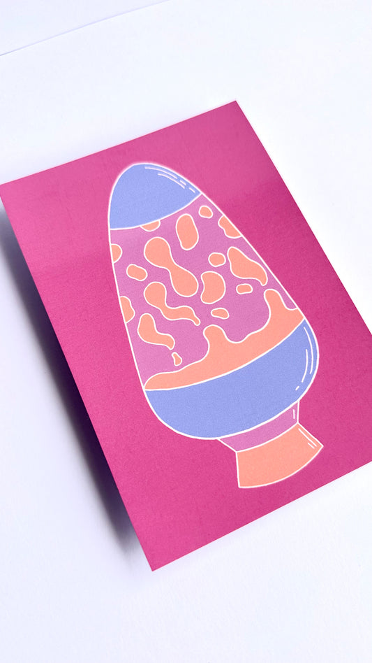 Lava Lamp Art Print | Pastel Haze Collection | A6 Print