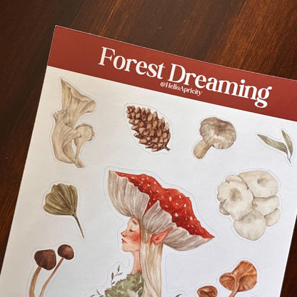 Forest Dreaming Sticker Sheet – 15 Stickers | Glossy Kiss Cut | Forest Fairy