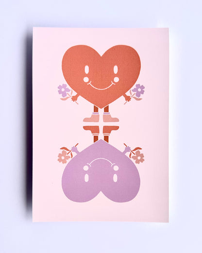 Heart to Heart Art Print | Sun Baked Collection | A6 Print