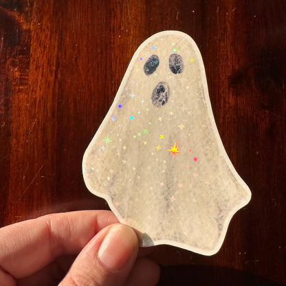 Halloween Holographic Die Cut Stickers – Spooky Cute Pack | Ghost, Pumpkin, Mushroom & Potion | Vinyl