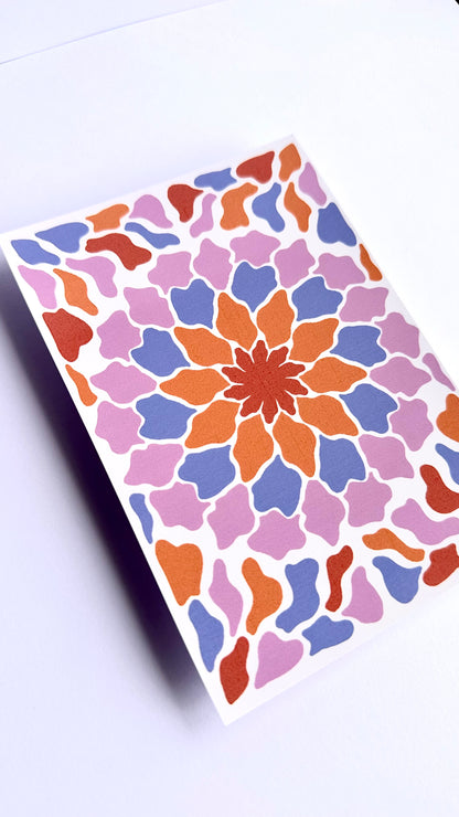 Mosaic Bloom Art Print | Full Spectrum Collection | A6 Print