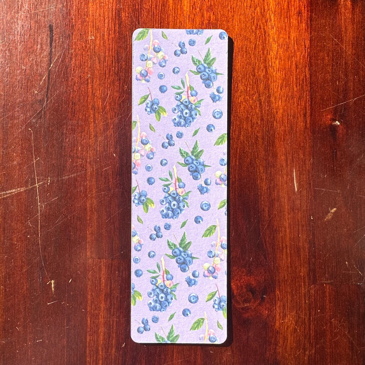 Fruit Bookmark Set – Cool Tones | 4 Handmade Watercolour Bookmarks | Apple, Blueberry, Mixed Berry, Plum & Apricot