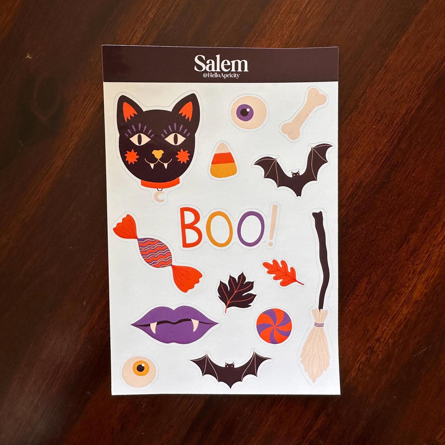 Familiar Faces Halloween Sticker Bundle – Jinx, Luna & Salem | 38 Black Cat Halloween Stickers