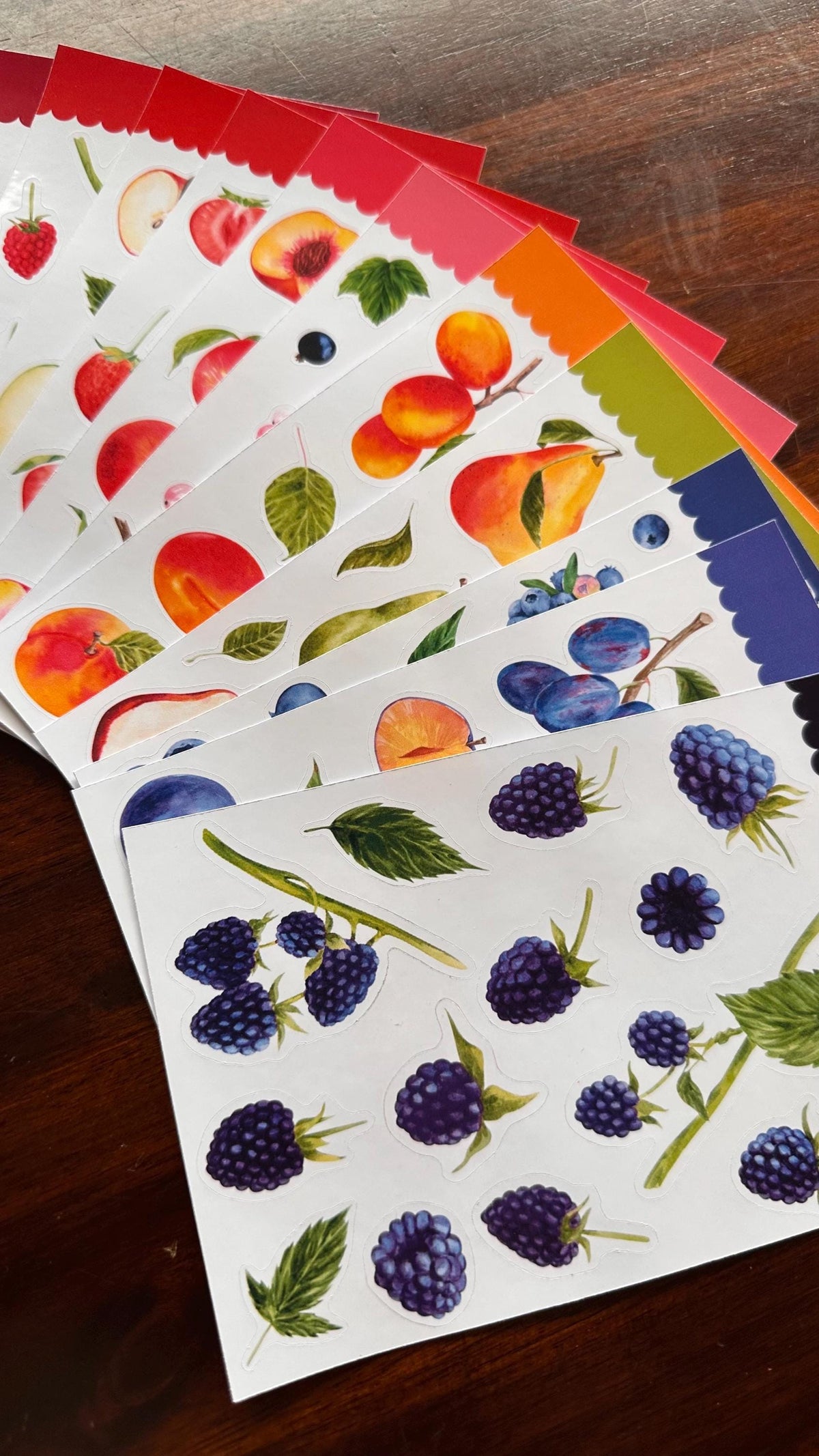 Sticker Bundle – Complete Set of 11 Fruit Sticker Sheets | Glossy Kiss Cut | Kitchen Garden