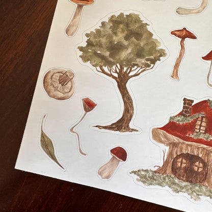 Forest Dwellings Sticker Sheet – 15 Stickers | Glossy Kiss Cut | Forest Fairy
