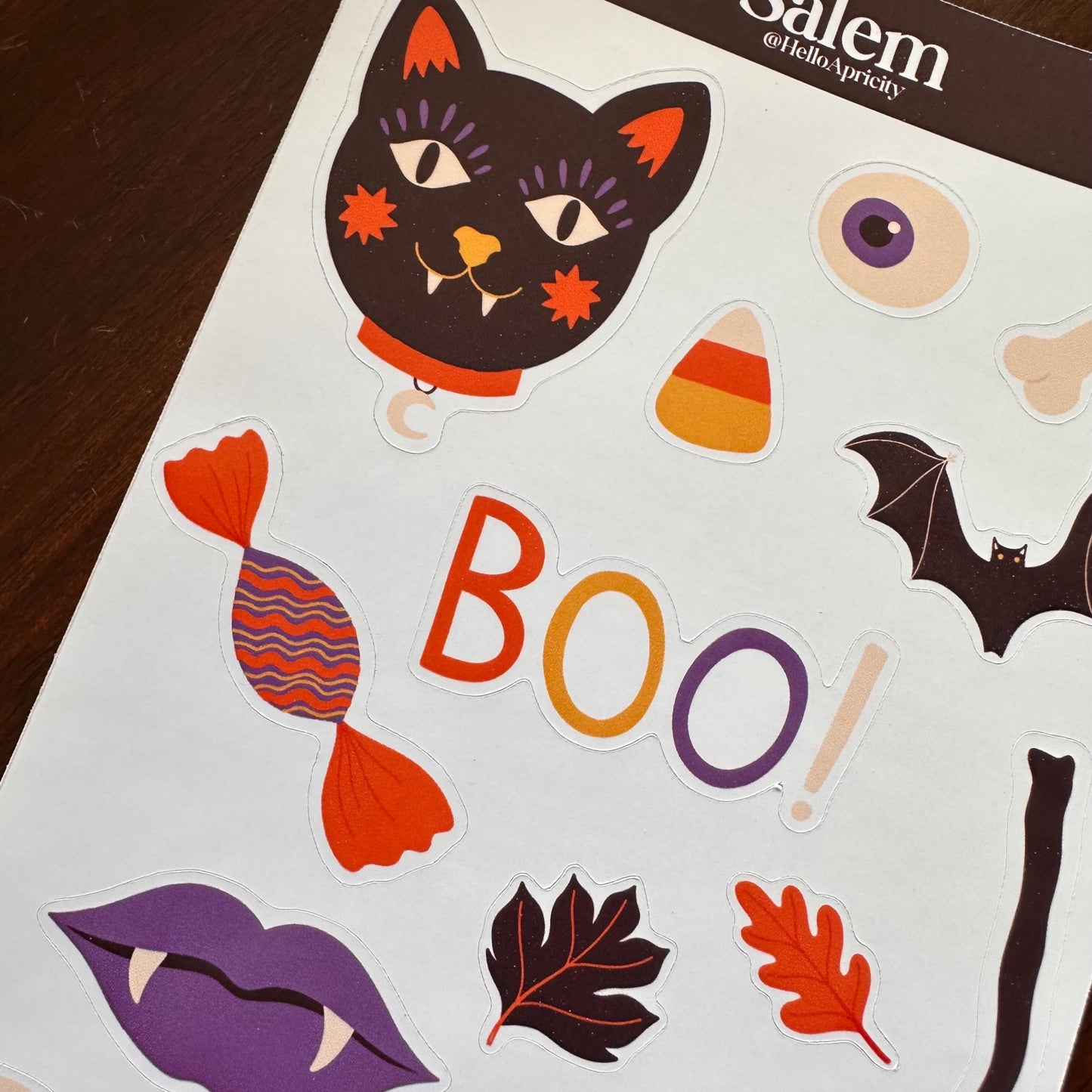 Familiar Faces Halloween Sticker Bundle – Jinx, Luna & Salem | 38 Black Cat Halloween Stickers