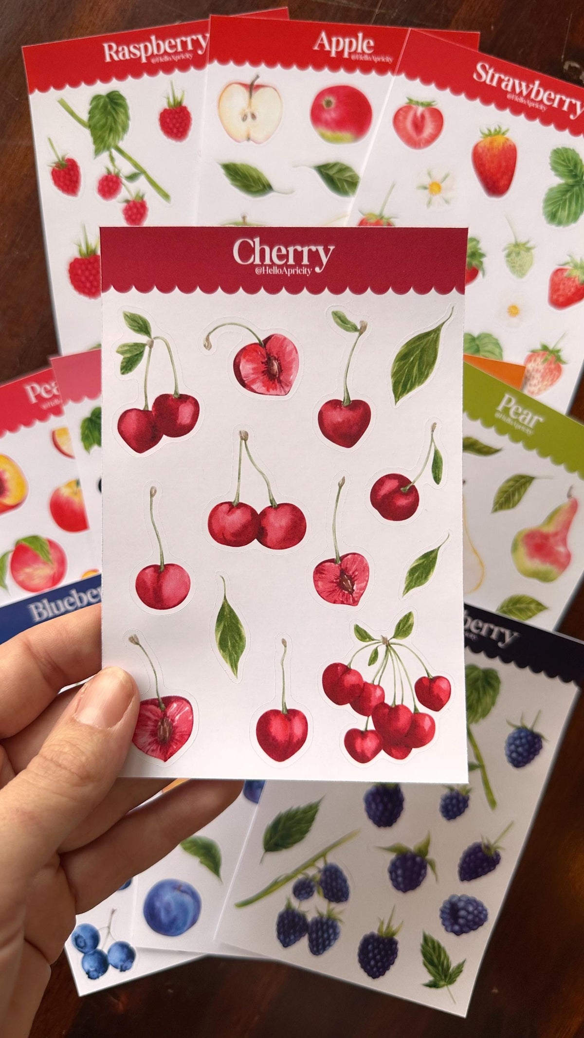 Sticker Bundle – Complete Set of 11 Fruit Sticker Sheets | Glossy Kiss Cut | Kitchen Garden