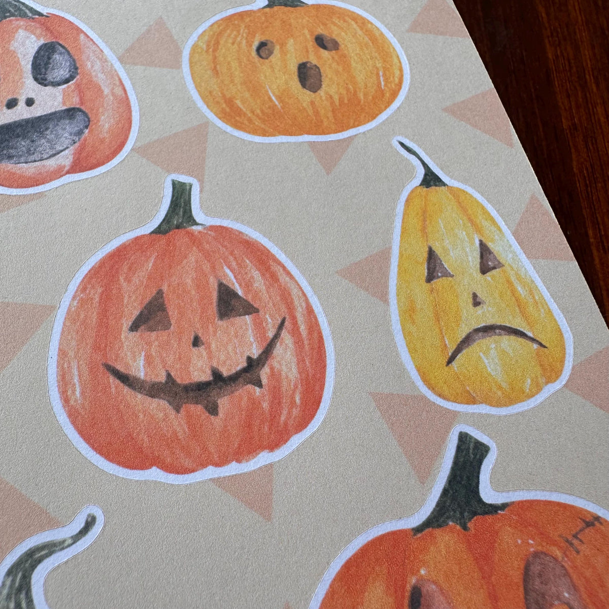 Pumpkin Halloween Sticker Sheet – 14 Stickers | Matte Kiss Cut | Lantern Light - Secret Spellbook