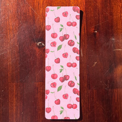 Peachy Fruit Bookmark Set | 4 Handmade Watercolour Bookmarks | Peach, Strawberry, Cherry & Apricot