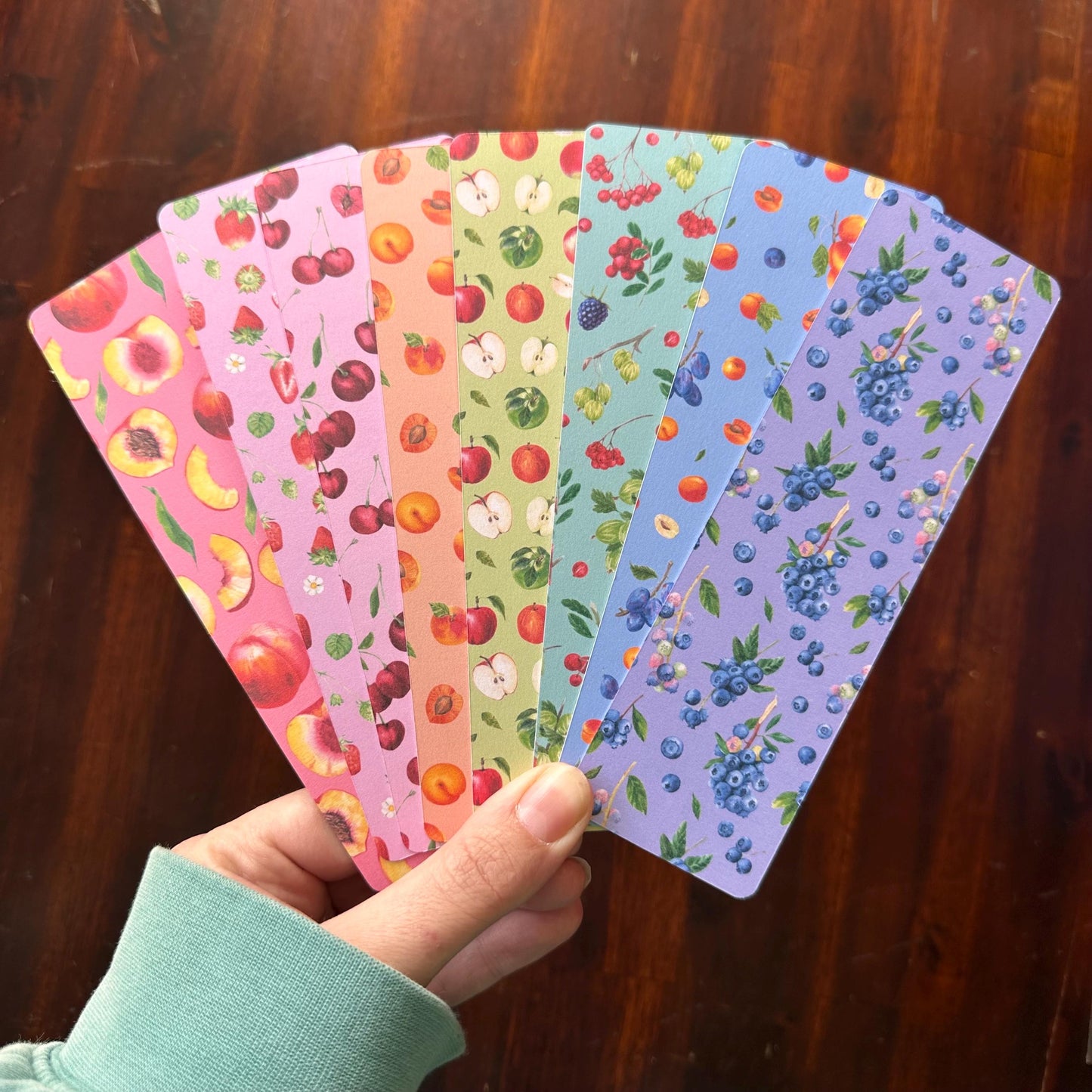 Fruit Bookmark Set of 8 – Watercolour Kitchen Garden Bookmarks | Cottagecore Reading Gift