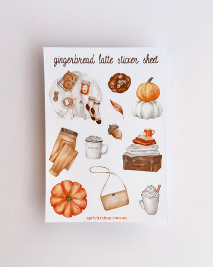 Cozy Autumn Sticker Bundle | 8 Sheets, 105 Stickers for Journals & Planners