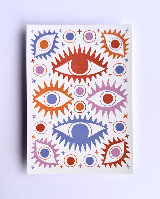 Eyes On Me Art Print | Full Spectrum Collection | A6 Print