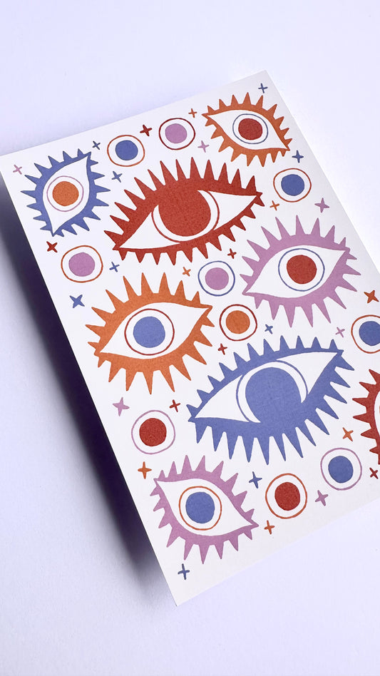 Eyes On Me Art Print | Full Spectrum Collection | A6 Print