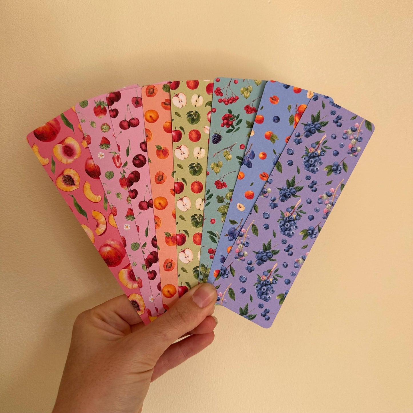 Fruit Bookmark Set of 8 – Watercolour Kitchen Garden Bookmarks | Cottagecore Reading Gift