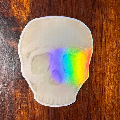 Moonlight Halloween Holographic Stickers – Skull, Gravestone, Pumpkin & Bat | Rainbow Shimmer Vinyl