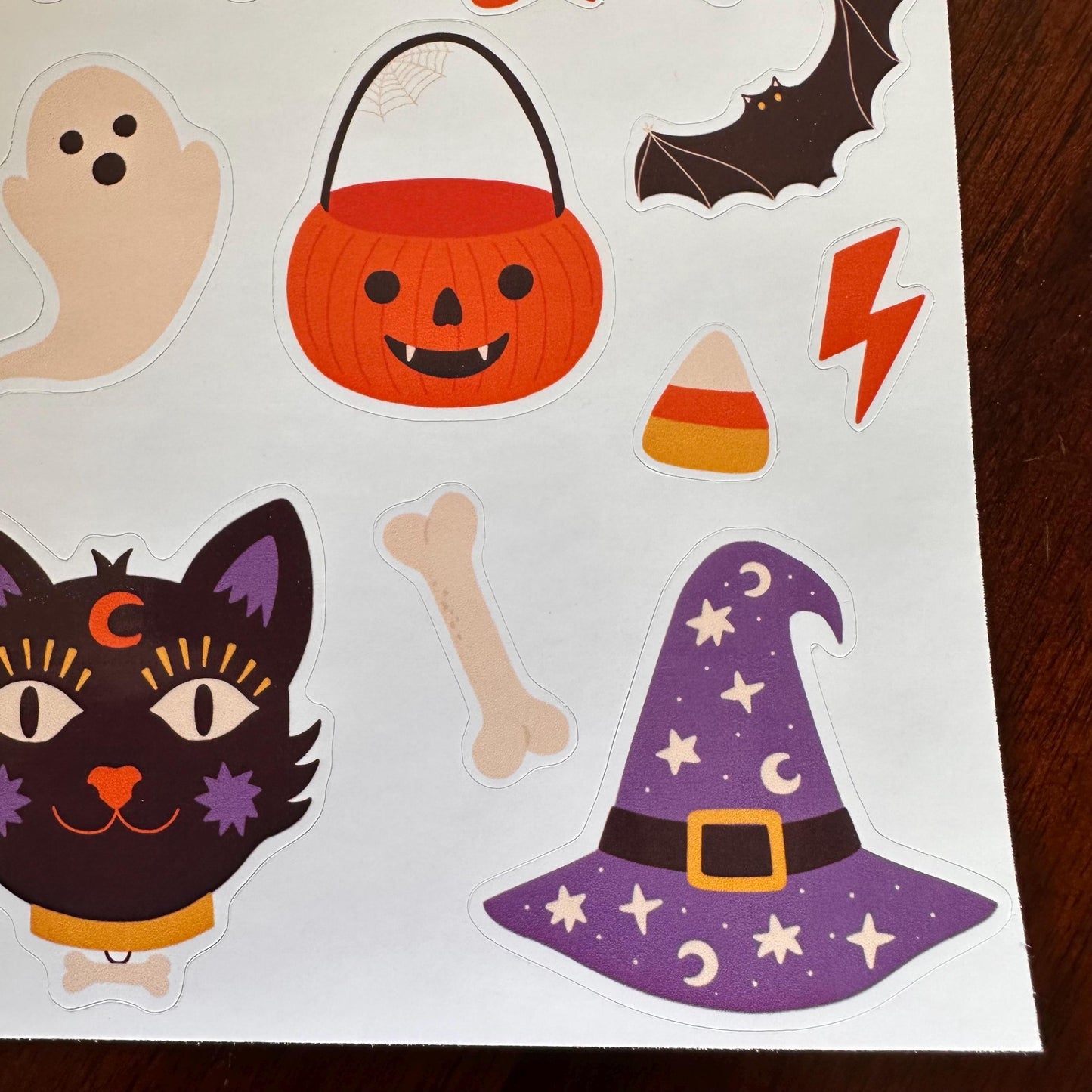 Familiar Faces Halloween Sticker Bundle – Jinx, Luna & Salem | 38 Black Cat Halloween Stickers