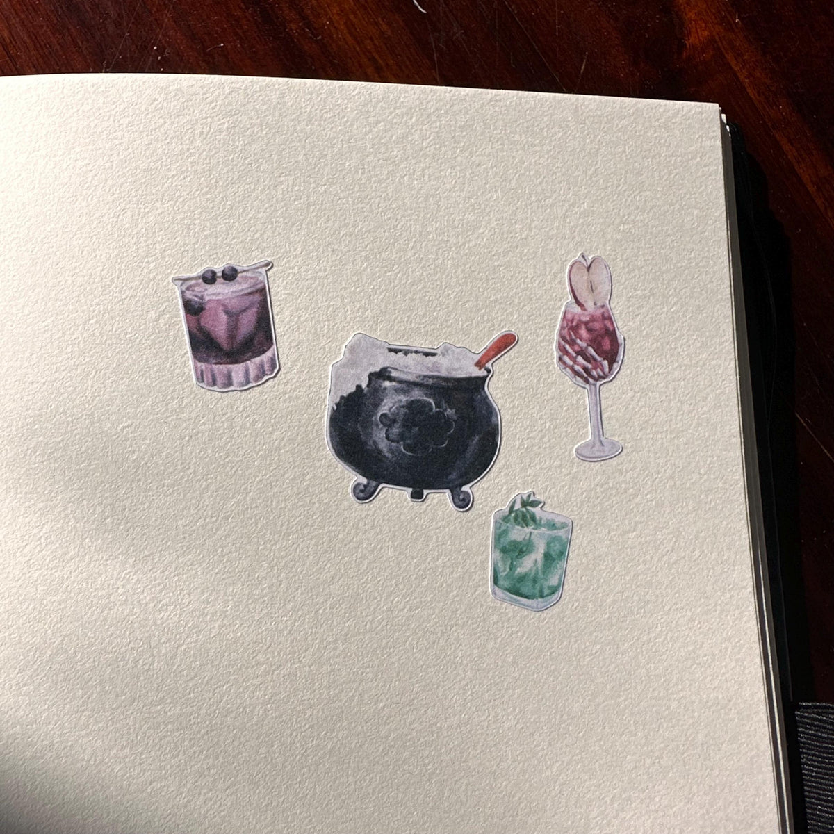 Pick Your Poison Mini Halloween Sticker Sheet – 24 Cocktail Witch Stickers | 4x6 | Secret Spellbook