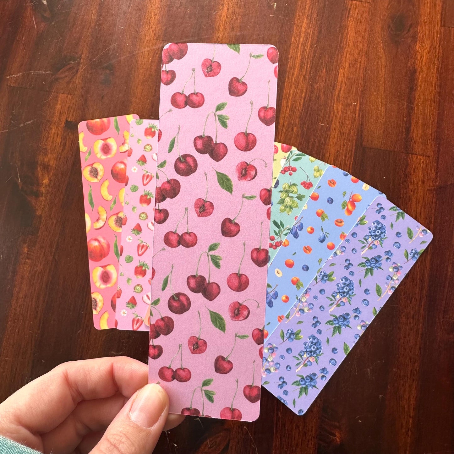 Fruit Bookmark Set of 8 – Watercolour Kitchen Garden Bookmarks | Cottagecore Reading Gift
