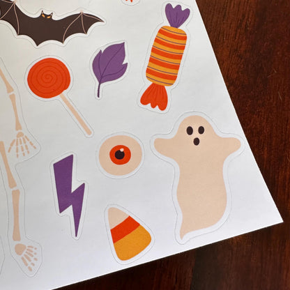 Halloween Sticker Sheet – 12 Black Cat Halloween Stickers | Glossy Kiss Cut | Jinx - Familiar Faces