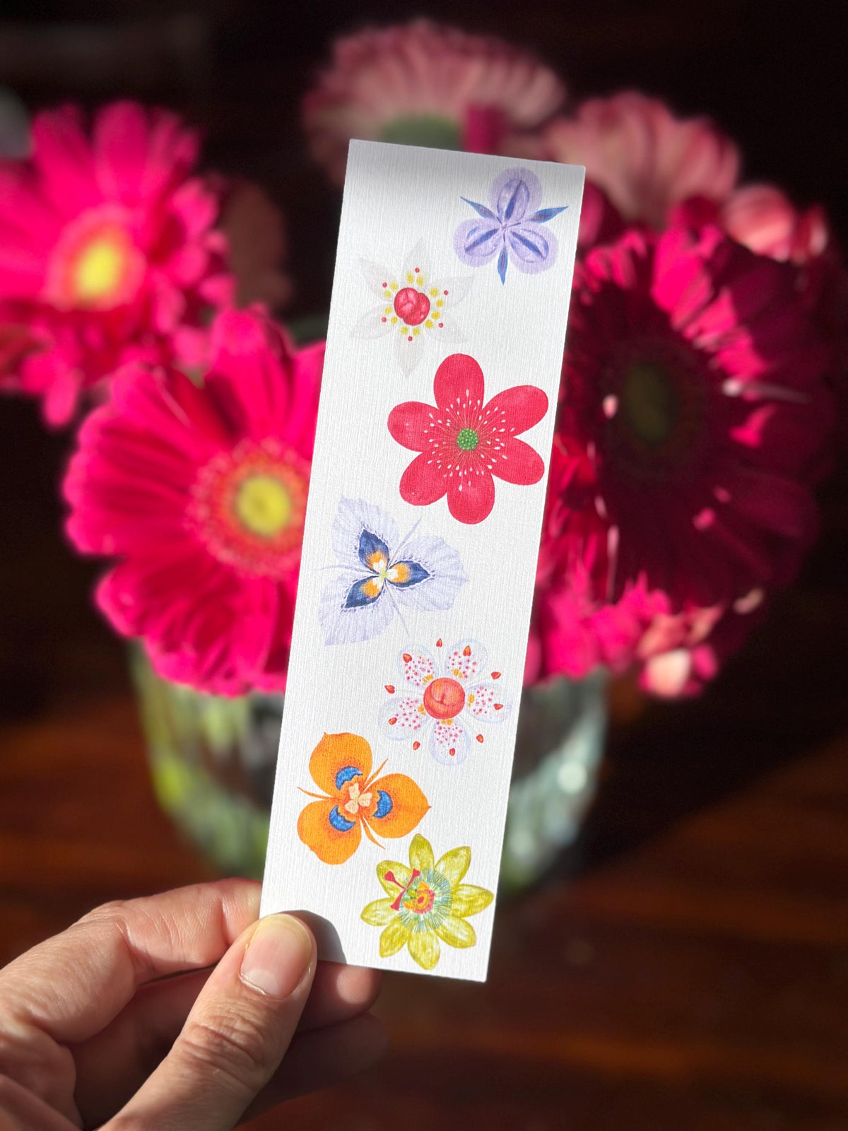 Australian Native Flora Bookmarks – Set of 6 Handmade Cardstock Bookmarks | Wild Bloom | Book Lover Gift