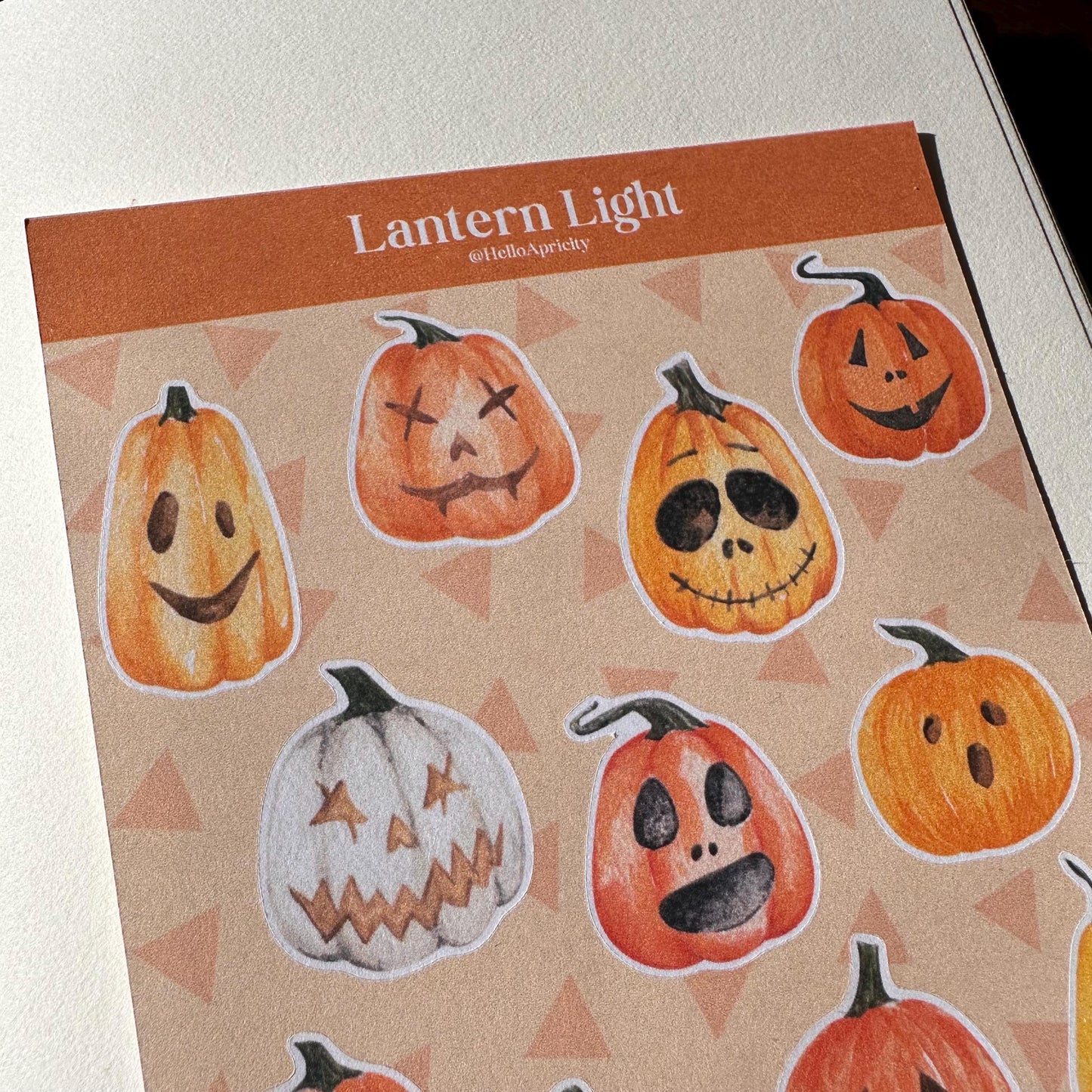 Pumpkin Mini Halloween Sticker Sheet – 14 Stickers | 4x6 | Lantern Light - Secret Spellbook