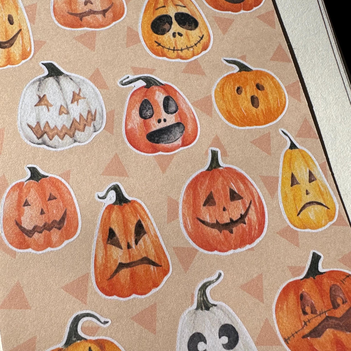 Pumpkin Mini Halloween Sticker Sheet – 14 Stickers | 4x6 | Lantern Light - Secret Spellbook