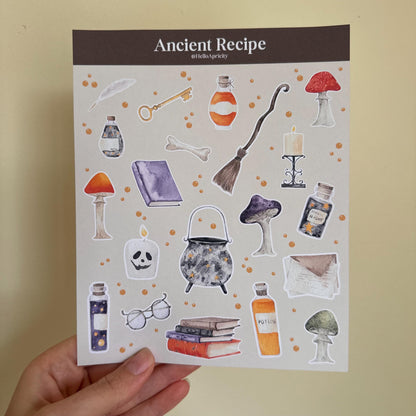 Halloween Sticker Bundle – All 5 Sheets | 92 Spooky Stickers | Secret Spellbook