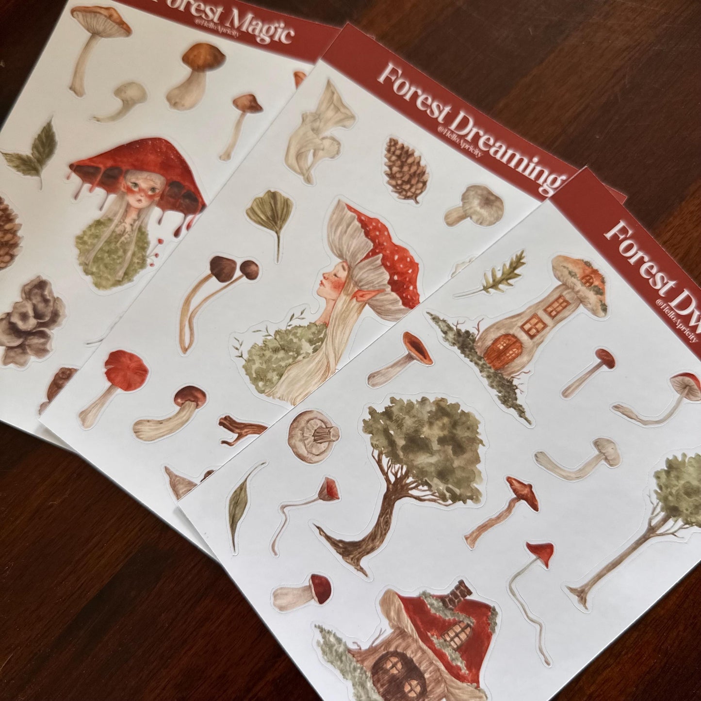 Forest Fairy Sticker Bundle – All 3 Sticker Sheets | 45 Stickers | Glossy Kiss Cut