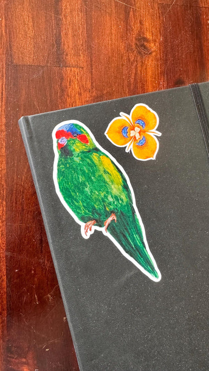 Australian Native Bird and Flower Die Cut Stickers – 15 Loose Vinyl Stickers | Wild Bloom